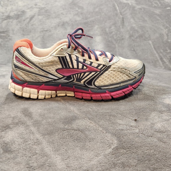 Brooks Shoes - Brooks Shoes Womens 10 Gray Pink Sneakers Road Running Adreneline GTS 14